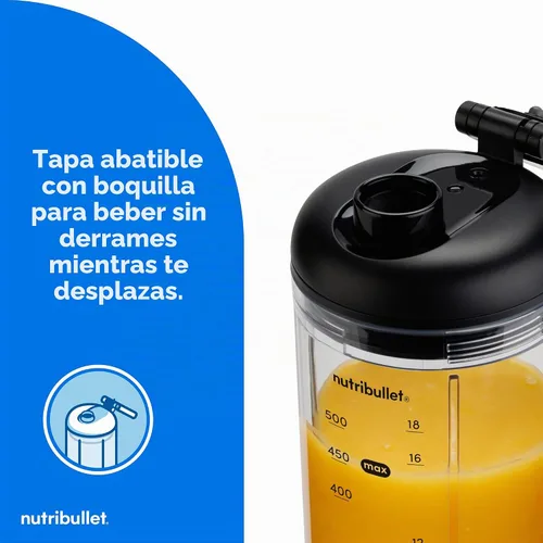 Vista 5 de Batidora portátil nutribullet Flex 22oz 2Pack NBPB30200AKAW, Negro & Blanco