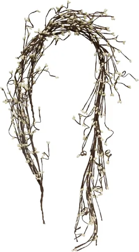 Vista 5 de CWI - Guirnalda de color burdeos, 4 pies, guirnalda artificial para manto, arco, mesa y entrada