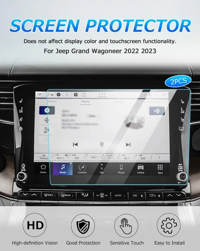 Vista 2 de Autorder Protector de pantalla personalizado para Jeep Grand Wagoneer 2022 2023 2024 2025, accesorios de vidrio templado de 12 pulgadas, película