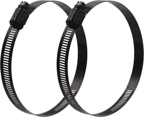 Vista 8 de ISPINNER 2 piezas 3 pulgadas de acero inoxidable ajustable 52-76 mm Rango de tamaño Abrazadera de manguera de engranaje de gusano, abrazadera