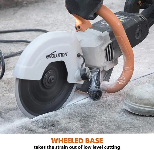 Vista 6 de Evolution R230DCT - Sierra de hormigón de 9 pulgadas (circular, amoladora angular, sierra cortada) - Motor de 15 A, sin gas - Corte de 3-1/2