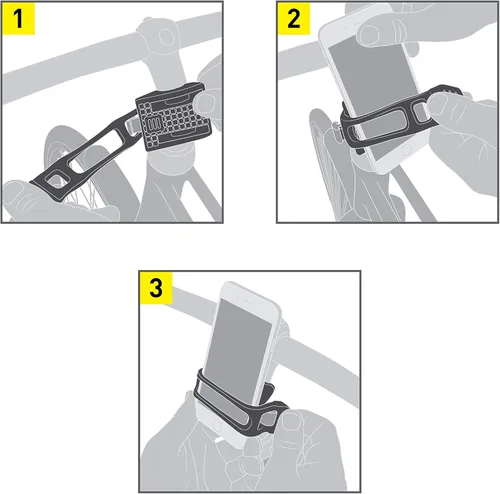 Vista 8 de Nite Ize - Banda para el manubrio. Soporte de manubrio para teléfono celular de enganche rápido, seguro y accesible en su bicicleta. Soporte