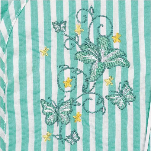 Vista 3 de Camisón de mil rayas, bordado, diseño floral