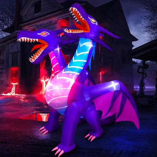Vista 38 de Max Fun 7FT Halloween Inflatables Pumpkin Decorations with LED Build-in Halloween Yard Decoration Blow Up Inflatables for Outdoor Indoor Garden Lawn