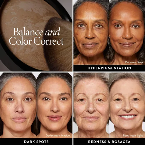 Vista 10 de Laura Geller New York Baked Balance-n-Brighten - Base con corrector y brocha Kabuki, porcelana