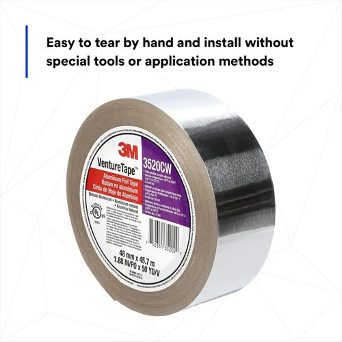 Vista 8 de 3M Venture - Cinta de aluminio 3520CW, aluminio natural, 1.890 in x 149.9 ft 2,0 mil (paquete de 1)