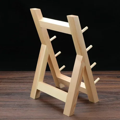 Vista 3 de Soporte de madera para cuchillos oscilante, estante de madera, cuchillo de sauce, herramienta de chef de sushi, bayoneta japonesa, soporte