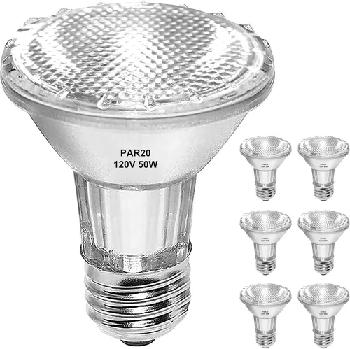 Vista 11 de PAR20 Flood 39W 120V Bombillas halógenas 6 piezas, PAR20 39W ECO Bombilla halógena blanca cálida 2700K, bombilla halógena Par20 E26 Dimitable 1755