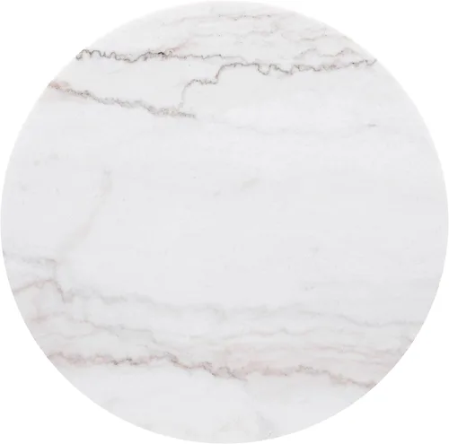 Vista 5 de kevinplus ø22'' Marble Top Side Table Round Circle Fluted End Table for Living Room, Modern Luxurious Wood Frame & Brushed Gold Metal Base, No