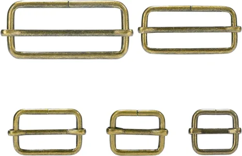 Vista 11 de CooBigo Paquete de 25 hebillas deslizantes ajustables de metal de 1 pulgada, ajustador rectangular Tri-Glide, deslizador de correa de tirantes