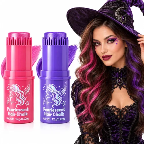Vista 19 de Peine de color rojo temporal para el cabello, tiza lavable para niños