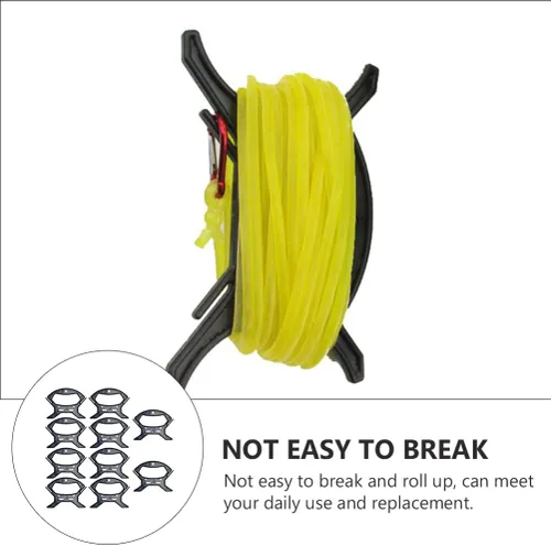 Vista 5 de Juego de 10 organizadores de cables, enrollador de cables de plástico compacto para cables de extensión, cables de carga, líneas de pesca y cuerdas