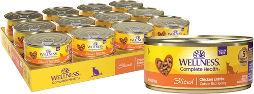 Vista 18 de Wellness Natural comida enlatada, para gatos, libre de granos, Anaranjado