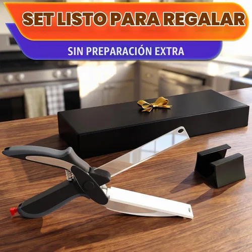 Vista 9 de Tijeras de cocina 2 en 1 para alimentos, tijeras de tabla de cortar con Agarradera negra