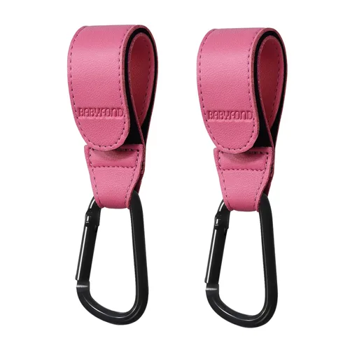 Vista 9 de Ganchos para colgar cochecito, 2 correas de clip de cuero duraderas estilo cochecito, ganchos para cochecito de bebé para bolsas de pañales, bolsas