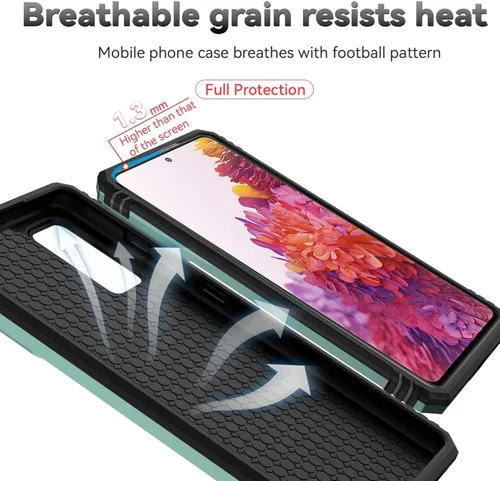 Vista 7 de Funda para Galaxy S20 FE 5G, Samsung S20 FE SM-G781U con protector de pantalla de vidrio templado y cubierta de cámara deslizante, anillo magnético
