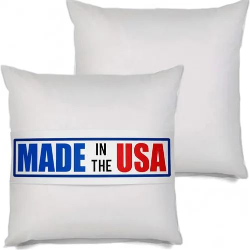 Vista 2 de MSD Paquete de 2 rellenos de almohada de 16 x 16 pulgadas, hipoalergénicas, cuadradas, de poliéster blanco, relleno de almohada europea para sofá