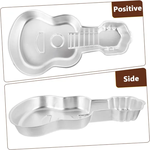 Vista 3 de BESTonZON Molde creativo para tostadas, cortador de galletas para ukelele de guitarra, herramienta de aluminio para hornear pasteles de 16.9