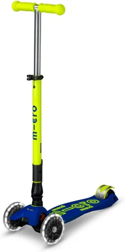 Vista 11 de Micro Kickboard – Maxi Deluxe plegable LED – Triciclo, inclinarse para dirigir, plegable para llevar – Micro patinete suizo diseñado para niños