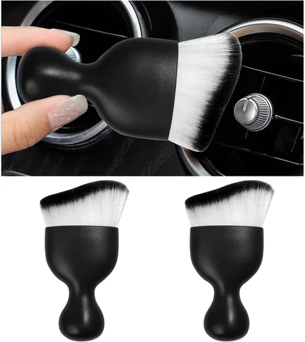 Vista 14 de Cepillo para polvo interior de coche Dickno, cepillos de detalle de auto suaves sin rayones, herramienta universal de limpieza interior de vehículo
