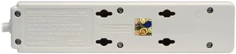 Vista 6 de Tripp Lite Regleta protectora contra sobretensiones de 4 tomas, cable de 4 pies, seguro de 1,000 (TLP404)