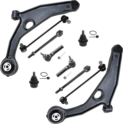 Vista 50 de Detroit Axle - Kit de suspensión delantera de 10 piezas para Chevrolet Trailblazer GMC Envoy 2002-2009 2003 2004 2005 2006 2007 2008 Brazos