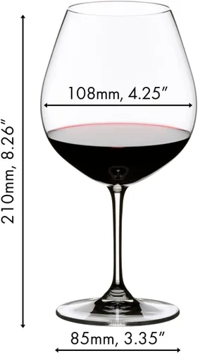 Vista 3 de Riedel Vinum Pinot Noir - Juego de 2 copas de vino, aptas para lavavajillas, 6416/07