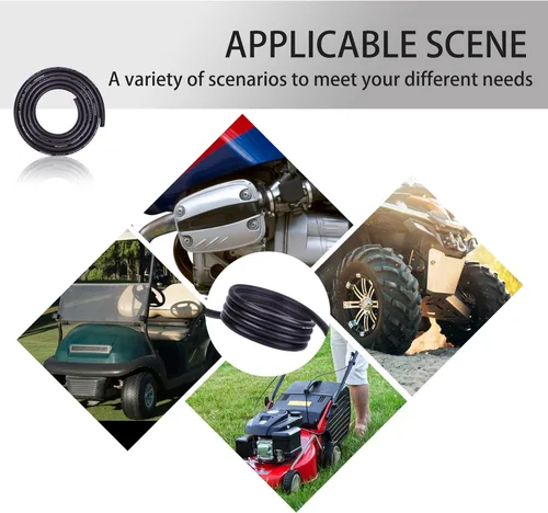 Vista 7 de 10 pies 3/16 pulg. de diámetro interior de línea de combustible con 2 piezas de filtros de combustible para Kawasaki para Honda Predator