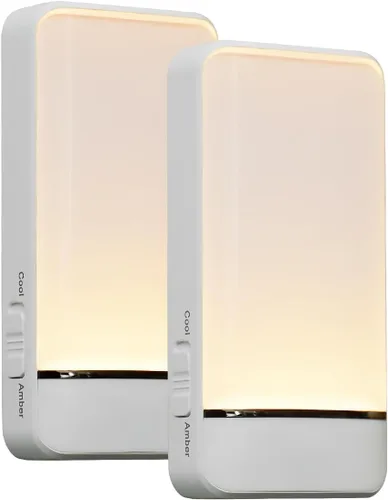 Dawnrise Luces nocturnas enchufables a la pared, luz nocturna con sensor de movimiento invisible, blanco cálido o frío suave, seleccionable, brillo