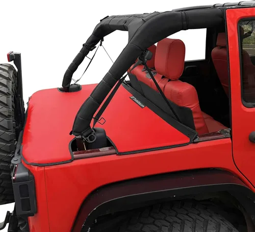 Vista 10 de Shadeidea - Cubierta tonneau para el Jeep Wrangler JK de 4 puertas, cubierta Ton para el maletero trasero del JKU (2007-2018), cubierta