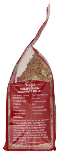 Vista 4 de Lundberg Basmati orgánico, arroz integral de grano largo – No pegajoso, esponjoso y aromático, 32 onzas