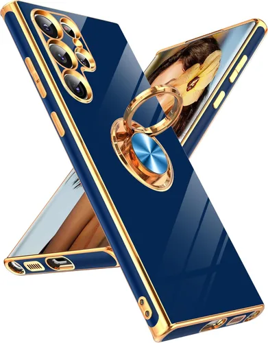 Vista 127 de LeYi Funda para iPhone XR: con Protector de Pantalla de Vidrio Templado [Paquete de 2] Soporte de Anillo Giratorio de 360°, Soporte Magnético