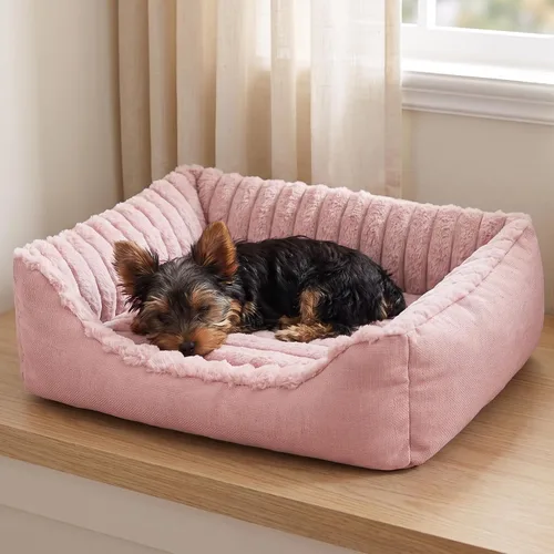 Vista 15 de Avont Dog Bed for Small Pets, Plush Foam, Washable, Low Entry, Grey
