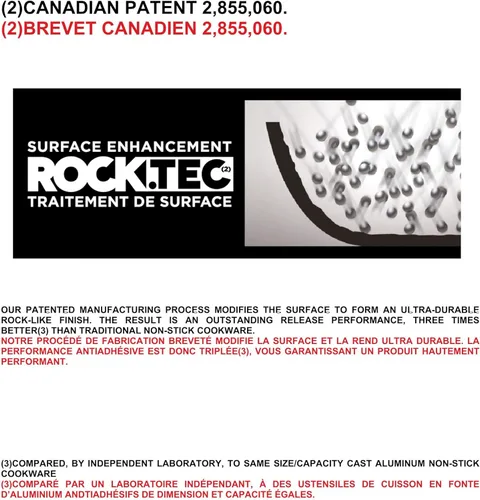 Vista 9 de Starfrit The Rock Electric - Parrilla y plancha reversible Rock.Tec antiadherente, control de temperatura variable, asas de tacto frío, 1500 W
