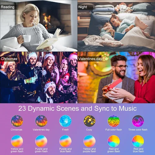 Vista 7 de Iluminación empotrable inteligente RGBCW de 6 pulgadas que cambia de color, Downlight LED de 16 W, con caja de conexiones, luz de techo empotrada