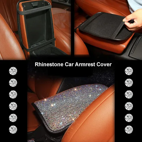 Vista 6 de Miytsya B-ling - Funda protectora para reposabrazos de automóvil, bonita y encantadora funda protectora para consola central de automóvil