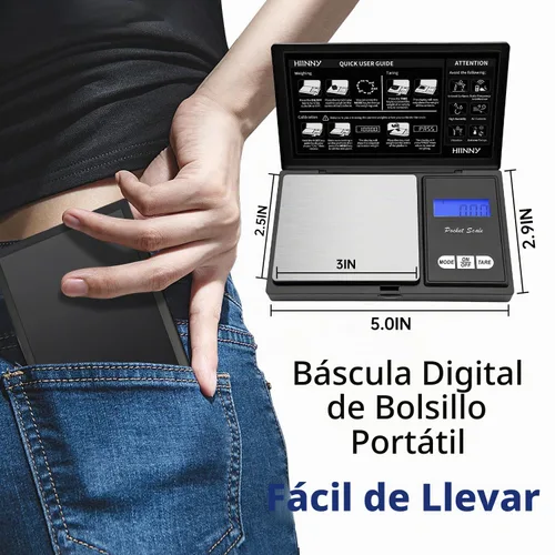 Vista 2 de Báscula digital de bolsillo de 7.05 oz/0.00 oz, báscula pequeña de alta precisión para joyería, mini, hierba, moneda, oro, comida de viaje portátil