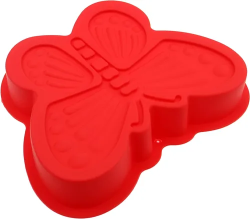 Vista 4 de Paquete de 2 moldes de silicona 3D para tartas de mariposa, moldes para hornear pasteles con forma de mariposa, moldes para bodas, Navidad