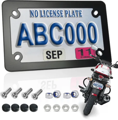 Vista 10 de FBJTDQ Marco de Soporte para Placa de Matrícula de Remolque - Soporte de Aluminio Resistente para Camiones, Remolques, RVs, Barcos, 1 Paquete