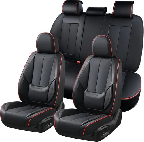 Vista 103 de Coverado - Fundas de asiento de automóvil, fundas de asiento delantero, funda de asiento de automóvil, protector de asiento de automóvil Beige