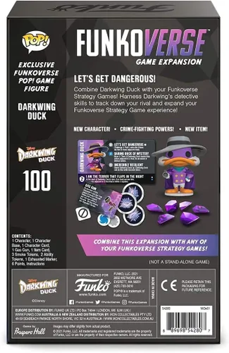Vista 2 de Funkoverse El pato Darkwing 100 Expansion - Exclusiva de Funko Spring Convention.
