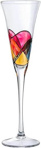 Vista 3 de Copas artesanales pintadas a mano de Martini, champán y cóctel – Regalo para esposa, mamá, amigos, bodas, invierno, cumpleaños, regalos románticos
