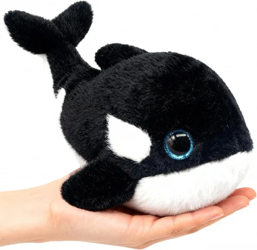 Orca - Peluche de orca de 11 pulgadas, peluche de ballena orca suave, peluches de orcas pequeños y pequeños animales de peluche del océano, regalos