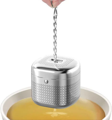 Reinmoson Bolas de Té para Té Suelto, Infusores de Té de Malla Extrafina de Acero Inoxidable 304 para Té Suelto, Coladores de Té con Diseño de
