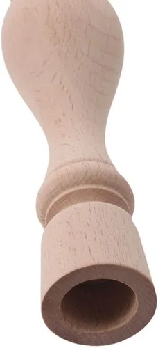 Vista 3 de 3 portavelas de madera, candelabros de madera para granja, pilar sin terminar, candelabros cónicos para bricolaje en espiral para decoración