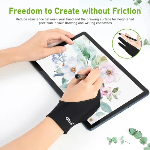 Vista 4 de OTraki 4 Pack Artist Drawing Gloves for Digital Tablet Paper Sketching