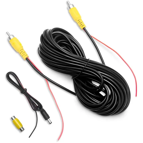 Cable de video RCA profesional mejorado de doble blindaje para conexión de cámara de visión trasera de monitor y respaldo (20 pies/19.7 ft), cable
