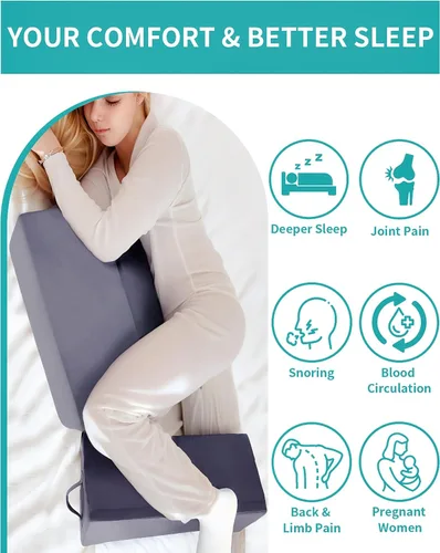 Vista 7 de Cuñas para Posicionamiento en Cama, Almohadas de Cuña Lateral para Personas Mayores 3PCS, Almohada de Cuña de Posicionamiento Multifunción