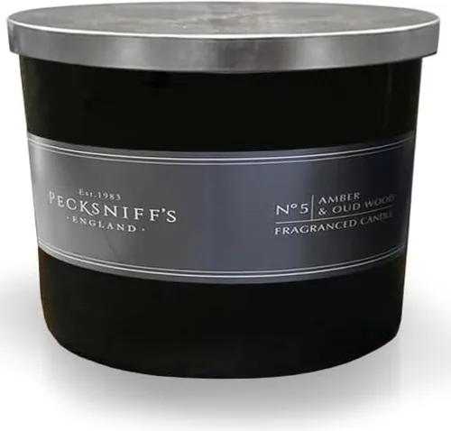 Vista 8 de Pecksniffs - Vela perfumada de ámbar negro y madera Oud 1 mecha, 6.49 onzas