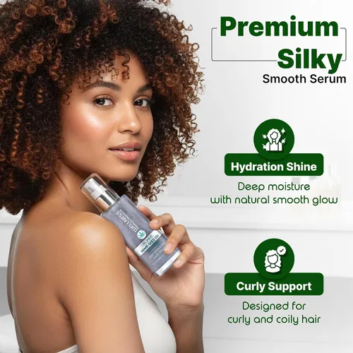 Vista 5 de Wellness Premium - Suero hidratante profundo para el cabello con protección contra el calor, 3.4 fl oz El suero ligero Silver bloquea la humedad